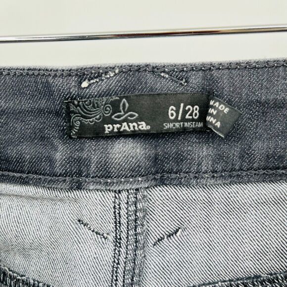 prAna Oday Stretch Skinny Denim Jeans Gray Size 28 Short (6S) - Picture 8 of 9